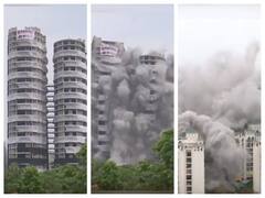 Twin Towers Demolition Video: 32 மாடிகள்; நொடியில் நொறுங்கிய நொய்டா இரட்டை கட்டடங்களின் வீடியோ...