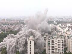 Noida Twin Towers Demolished : महाकाय 'ट्विन टॉवर' मातीत, नऊ वर्षांची मेहनत अन् कोट्यवधींचा खर्च धुळीस