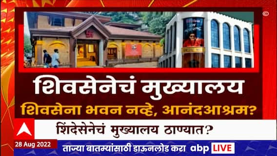 Sena Bhavan Anandashram Special Report : शिवसेनेचं मुख्यालय शिवसेना भवन नव्हे, आनंदाश्रम? ABP Majha