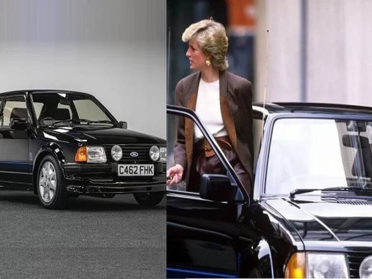 Princess Diana's unique Ford Escort fetches $850,000 at auction Princess Diana : ஏலம் விடப்பட்ட இளவரசி டயானாவின் தனித்துவமான ஃபோர்ட் கார்..  சில தகவல்கள்..