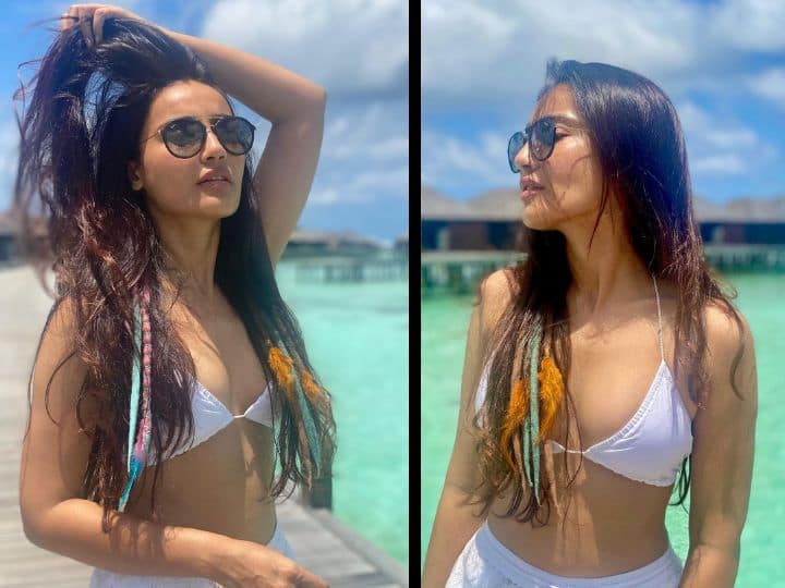 Surbhi Jyoti Latest Pics: छोटे पर्दे की मशहूर एक्ट्रेस सुरभि ज्योति की लेटेस्ट बिकिनी फोटो सामने आई हैं. जिनमें वह अपने किलर लुक से बवाल काट रही हैं.