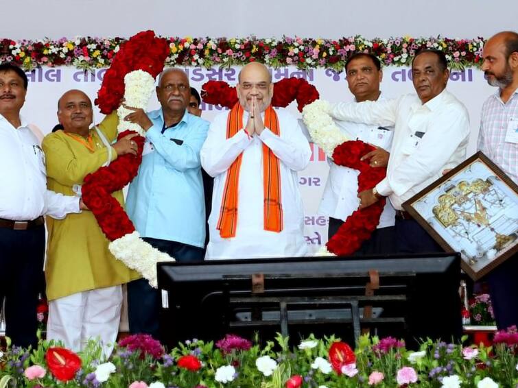 Amit Shah in gandhinagar Renovation of the lake will be done at a cost of 6 crores in Vadsar village of Kalol GANDHINAGAR : કલોલના વડસર ગામમાં 6 કરોડના ખર્ચે થશે તળાવનું નવીનીકરણ, અમિત શાહના હસ્તે કામનું ખાતમુહૂર્ત