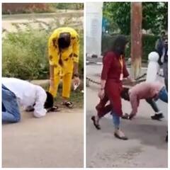 Watch: राजस्थान में वोट के लिए छात्राओं के पैरों में गिरे छात्र नेता, वायरल हुआ वीडियो