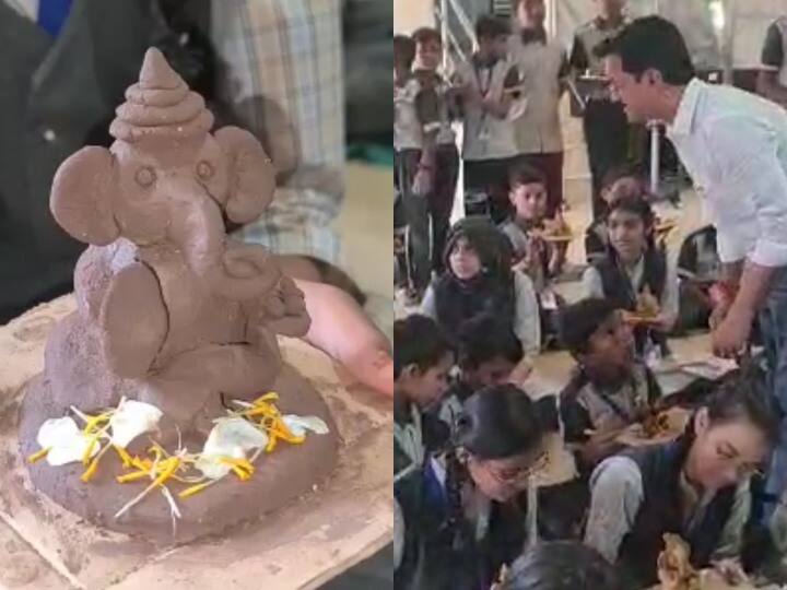 Ganesh Utsav 2022 sculptor is teaching eco friendly Ganesh Murti to save environment ANN Ganesh Utsav 2022: खंडवा में गणेश चतुर्थी को लेकर जबरदस्त उत्साह, इको फ्रेंडली मूर्ति बनाना सीख रहे बच्चे