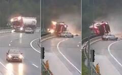 Shocking: ਟਰੱਕ ਤੇ ਕਾਰ ਦੀ ਜ਼ਬਰਦਸਤ ਟੱਕਰ, ਦੇਖਦਿਆਂ ਹੀ ਉੱਡ ਗਏ ਪਰਖੱਚੇ