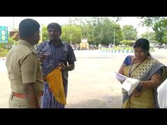 கரூர் மாவட்ட ஆட்சியர் அலுவலகத்தில் மனு அளிக்க வந்தவர்  தீக்குளிக்க முயற்சி - காரணம் என்ன..?