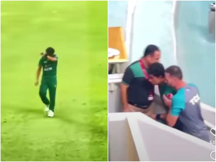 India vs Pakistan Asia Cup 2022 Naseem Shah Crying Viral Video After Injury Ind vs Pak Asia Cup Dubai Match Watch: Naseem Shah Bursts Into Tears While Returning To Dressing Room, Refuses To Drink Water