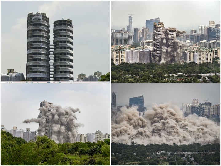 Noida Twin Tower: आखिरकार 'भष्टाचार की इमारत' को गिरा दिया गया. पूरी प्लानिंग के साथ ट्विन टावर की बहुमंजिला इमारत को धाराशाई किया गया.