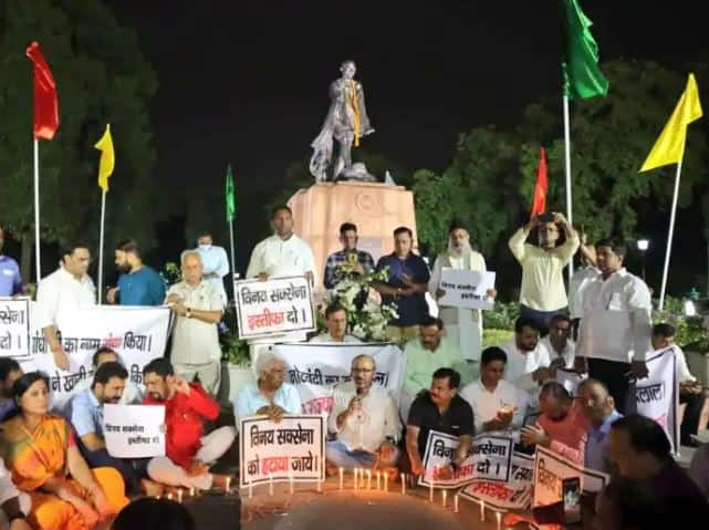 AAP MLA Protest in delhi Assembly premises against Lieutenant Governor VK Saxena Delhi AAP Protest : ਦਿੱਲੀ ਵਿਧਾਨ ਸਭਾ 'ਚ AAP ਵਿਧਾਇਕਾਂ ਦਾ ਉਪ ਰਾਜਪਾਲ ਖਿਲਾਫ਼ ਰਾਤ ਭਰ ਧਰਨਾ ਜਾਰੀ