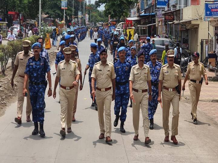 Aurangabad City Police: औरंगाबाद शहर पोलिसांकडून शहरात पथसंचलन करण्यात आले.