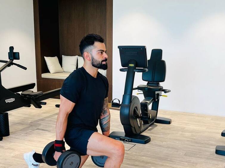 Asia Cup 2022: Virat Kohli Sweats It Out In Gym Ahead Of Hong Kong Game, Shared Pics Virat Kohli : है तय्यार हम! हाँगकाँगविरुद्ध सामन्यापूर्वी विराटचा जीममध्ये कसून व्यायाम