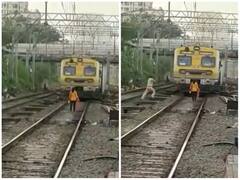 Watch: मुंबई में लोकल के सामने कूदी महिला, मोटरमैन और आरपीएफ जवान ने बचाई समझदारी से जान