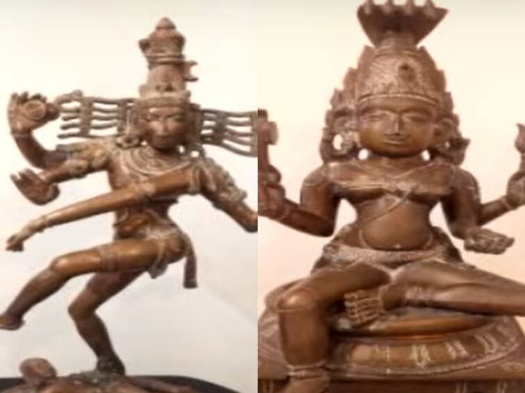 300 years old idols reescued in Chennai 300 ஆண்டுகள் பழமையான நடராஜர், மாரியம்மன் சிலைகள் மீட்பு