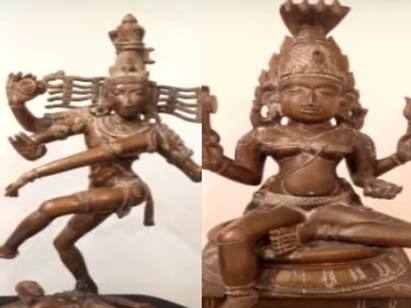 300 years old idols reescued in Chennai 300 ஆண்டுகள் பழமையான நடராஜர், மாரியம்மன் சிலைகள் மீட்பு