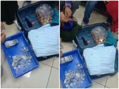 विदेशी नोट छिपाने के लिए निकाला गजब का तरीका, लहंगे के बटन से निकले 41 लाख, देखें वीडियो