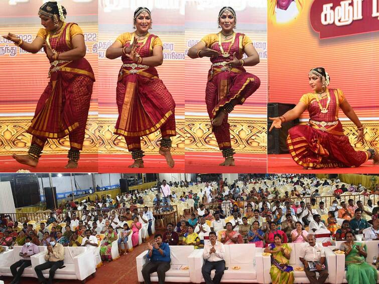 karur book festivel 10th day celebration TNN கரூர் புத்தகத் திருவிழா 10ம் நாளில் நடந்த நர்த்தகி நடராஜன் கலை நிகழ்ச்சி