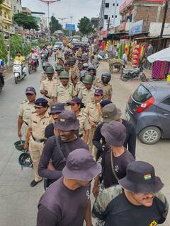 Photo : गणेशोत्सवाच्या पार्श्वभूमीवर औरंगाबाद शहर पोलिसांचे पथसंचलन