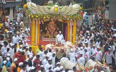 Pune Ganpati Festival : ढोल ताशाच्या गजरात पंचकेदार मंदिरात श्रीमंत दगडूशेठ हलवाई गणपती विराजमान