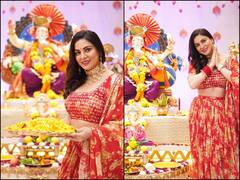 Shraddha Arya ने धूमधाम गणेश चतुर्थी, ट्रेडिशनल ड्रेस में लगीं बेहद खूबसूरत