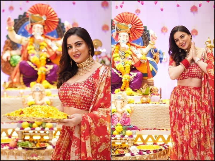 Shraddha Arya Ganesh Chaturthi Celebration: टीवी एक्ट्रेस श्रद्धा आर्या ने गणेश चतुर्थी के मौके पर तस्वीरें शेयर की हैं. आइए आपको दिखाते हैं.