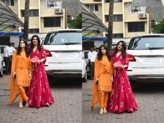 Ganesh Chaturthi 2022: शिल्पा शेट्टी के घर गणपति दर्शन के लिए पहुंची रवीना, बेटी राशा की तस्वीरों से नहीं हटेगी नजर