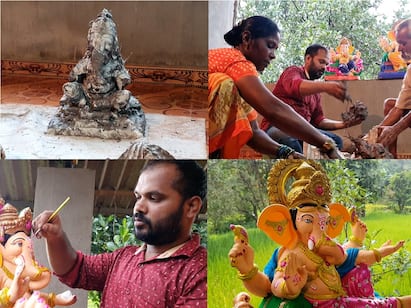 रत्नागिरी जिल्ह्यातील बोरगावमधला तरुण वैभव चव्हाणने शेवग्याचा पाला किंवा पावडर वापरुन गणेश मूर्ती साकारल्या आहेत. महत्त्वाचं म्हणजे या मूर्ती ज्या पाण्यात विसर्जित करतात तिथलं पाणी शुद्ध होतं.