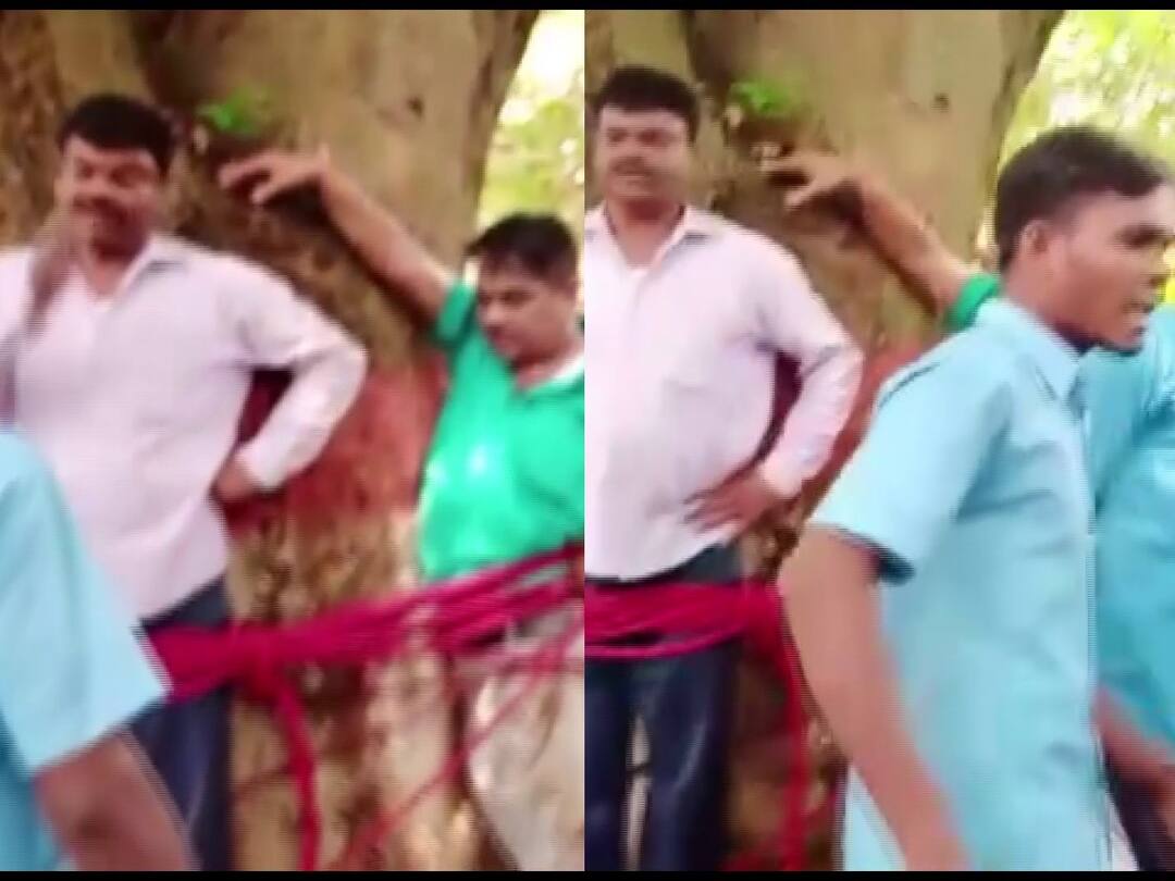 Jharkhand: Students tie their teachers to tree and beat them up for failing them - watch video Watch video: கம்மி மார்க் போடுவீங்களா? ஆசிரியர்களை மரத்தில் கட்டிவைத்து அடித்த மாணவர்கள்! ஷாக் வீடியோ!!