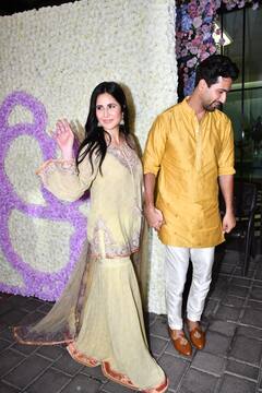 Ganesh Chaturthi 2022: सलमान खान की बहन के घर पति विकी कौशल का हाथ थामे पहुंची कटरीना कैफ, देखें खूबसूरत तस्वीरें