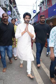 Ganesh Chaturthi Photos: कार्तिक आर्यन ने किए 'लालबाग के गणपति' के दर्शन, कहा- मेरी सारी मन्नतें ऐसे ही पूरी...