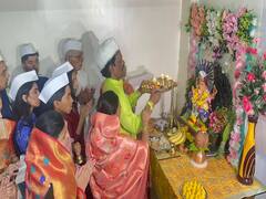 Photo : विरोधी पक्षनेते अंबादास दानवेंच्या निवासस्थानी गणरायाचे आगमन