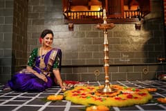 Photos: अभिनेत्री तेजश्री प्रधानच्या घरीही झाली गणपती बाप्पाची स्थापना; पाहा फोटो!