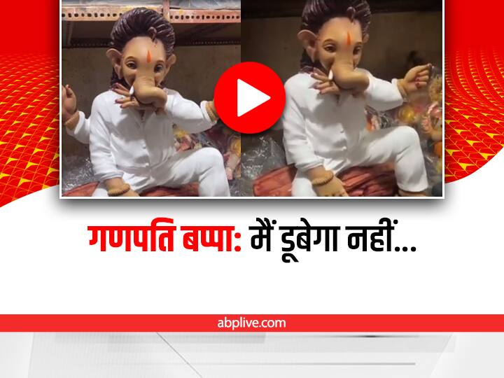 Ganpati Bappa idol seen in Pushpa style in Viral Video Ganeshotsav 2022: गणेश जी पर छाया पुष्पा राज का फीवर, पुष्पा स्टाइल में नजर आए बप्पा