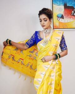 PHOTO : नाकात नथ अन् मराठमोळा साज, गणपती बाप्पाच्या आगमनासाठी ‘संजना’ झाली तयार!