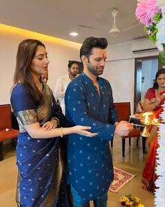 Ganesh Chaturthi 2022: दिशा परमार और राहुल वैद्या ने भव्य अंदाज में किया गणपति का वेलकम, सामने आईं ऐसी तस्वीरें