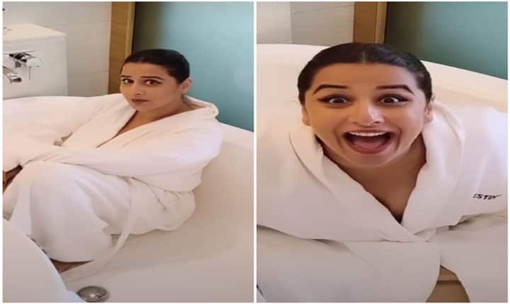 Vidya Balan Latest Video from Bathroom goes Viral Video: बाथटब में बैठ शरारती हुईं Vidya Balan, 'अनुपमा' के डायलॉग पर बना डाली मजेदार रील