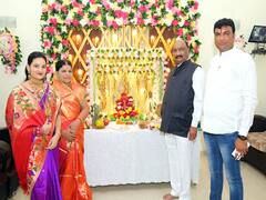 Photo : रोहयो मंत्री संदिपान भुमरेंच्या निवासस्थानी गणरायाचे आगमन