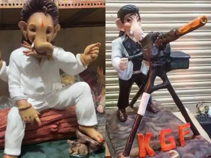 Netizens Angry After Seeing Ganpati Idols In Pushpa And Kgf Rocky Bhai Avatar Ganesh Chaturthi 2022: પુષ્પા અને રોકી ભાઈના અંદાજમાં ગણપતિની પ્રતિમા જોઈ ભડક્યા લોકો, સો. મીડિયા પર રોષ વ્યક્ત કર્યો