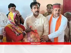 कानपुर में मंत्री अनिल राजभर ने बाढ़ पीड़ितों को बांटी राहत सामग्री, नाराज ग्रामीण बोले- सिर्फ खानापूर्ति हो रही है