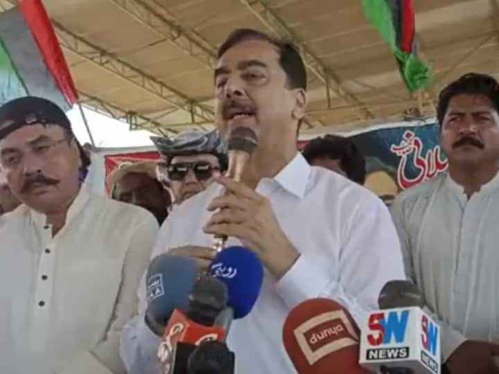 Former Pakistan PM Yusuf Raza Gilani Stage Collapsed During Speech See Video Pakistan: भाषण के दौरान टूटा मंच, समर्थकों संग नीचे गिरे पूर्व प्रधानमंत्री यूसुफ रजा गिलानी...देखें Video