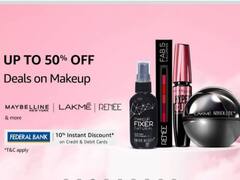 अमेजन मेकअप डील मेंं Maybelline, L'Oreal और Revlon के इन सभी कॉस्मेटिक्स पर मिल रहा है 50% तक का डिस्काउंट