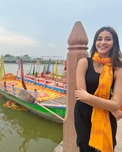 Ananya Panday Pics: मथुरा पहुंचीं अनन्या पांडे का बदला पहनावा, सिंपल लुक में करती दिखीं- 'राधे राधे'