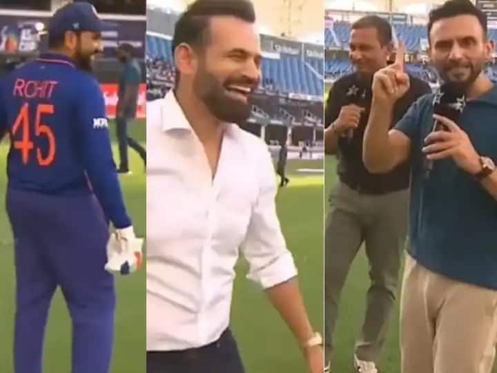 Rohit Sharma Reaction To Jatin Sapru Leave Everyone Laughing Just Before IND Vs HK Match Asia Cup 2022 Watch: અચાનક રોહિત શર્માને જોઈ જતિન સપ્રુએ વાત બદલી, રોહિતે આપ્યો મજેદાર જવાબ, જુઓ વીડિયો