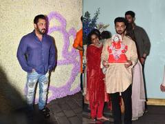 Salman Khan Ganpati Visarjan: गणपति बप्पा का विसर्जन करने बहन अर्पिता के घर पहुंचे सलमान खान, सामने आई तस्वीरें