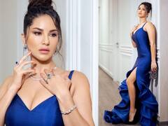 Sunny leone : நீல உடையில் தங்க மகள் சன்னி லியோனின் அசத்தல் க்ளிக்ஸ் !