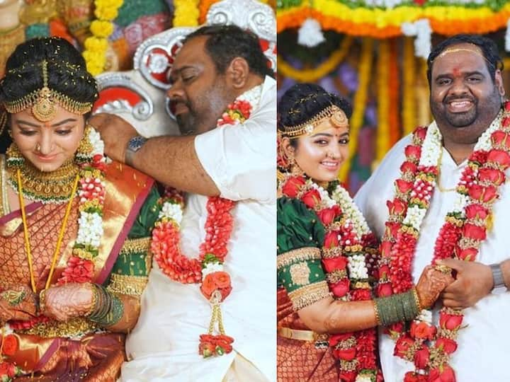 VJ Mahalakshmi Ravindar Marriage :  மகாலட்சுமி - ரவிந்திரனின் ஆஹா கல்யாண போட்டோஸ்!