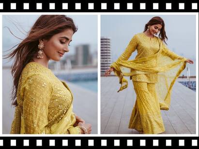 Actress Pooja Hegde celebrated Vinayagar Chaturthi கொஞ்சம் லேட்... ஆனாலும் ஹாட்... பூஜா ஹெக்டே பதிவிட்ட விநாயகர் சதூர்த்தி ஸ்பெஷல்!