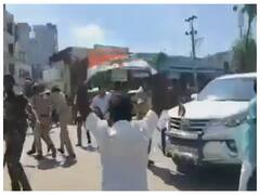 Watch Video: நிர்மலா சீதாராமன் காருக்கு குறுக்கே திடீரென வந்த காங்கிரஸ் தொண்டர்கள்! பதறிய போலீசார்!