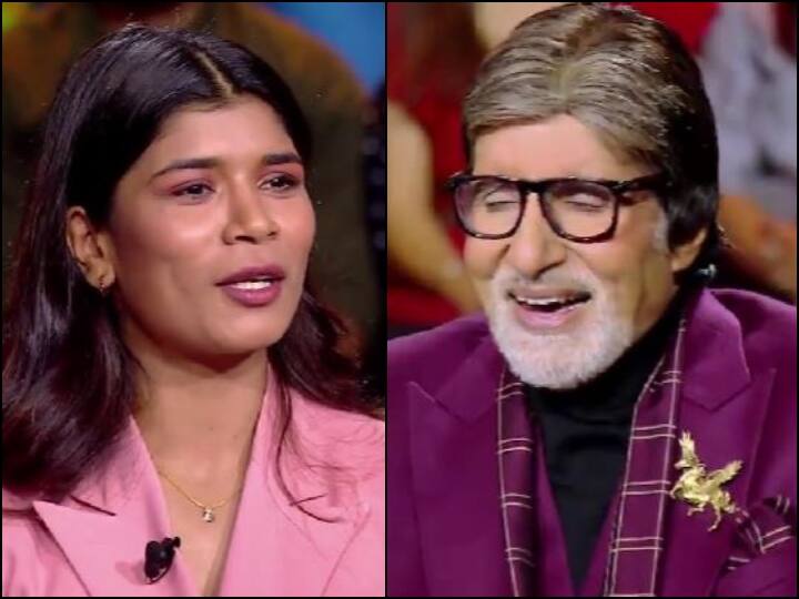 Kaun Banega Crorepati 14 Gold Medalist Nikhat Zareen talk about her marriage to Amitabh Bachchan KBC 14: गोल्ड मेडलिस्ट निखत जरीन की शादी के लिए परेशान हैं उनकी मां, वजह जान बिग बी की छूटी हंसी