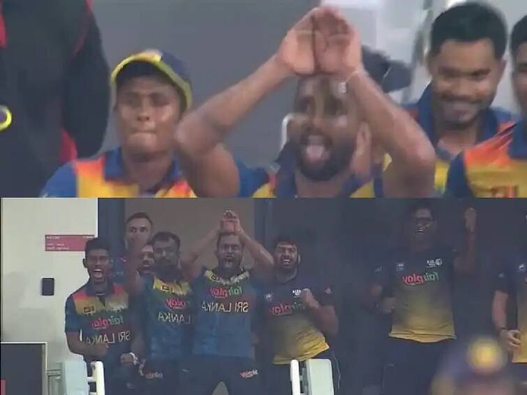 Watch: Sri Lankan team performed nagin dance after defeating Bangladesh in do or die match, video viral Watch: કરો યા મરો મેચમાં બાંગ્લાદેશને હરાવી શ્રીલંકાની ટીમે કર્યો નાગિન ડાન્સ, Video વાયરલ