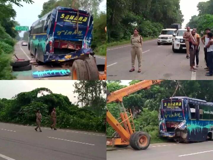 Barabanki Road Accident: बाराबंकी में नेपाल से गोवा जा रही थी डबल डेकर बस, ट्रक ने मारी जोरदार टक्कर, हादसे में 4 लोगों की मौत Barabanki News Double decker bus going from Nepal to Goa truck hit hard 4 killed in accident ANN Barabanki Road Accident: बाराबंकी में नेपाल से गोवा जा रही थी डबल डेकर बस, ट्रक ने मारी जोरदार टक्कर, हादसे में 4 लोगों की मौत